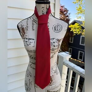 Men's Solid Red Necktie - Classic Formal Accessory